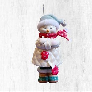 Hallmark snowman bobble head ornament